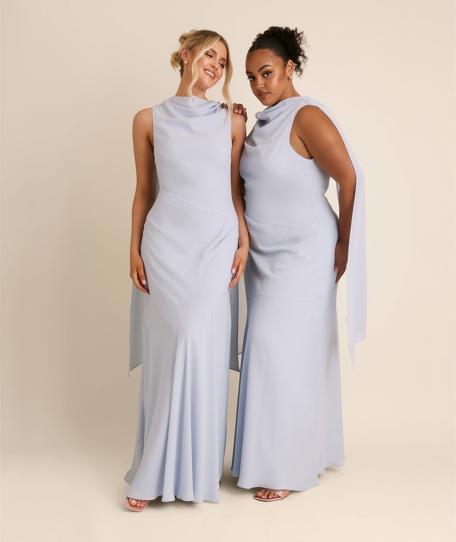 Soft Chiffon Bridesmaid Dresses: Powder Blue Six Stories Soft Chiffon Bridesmaid Dresses: Powder Blue Six Stories