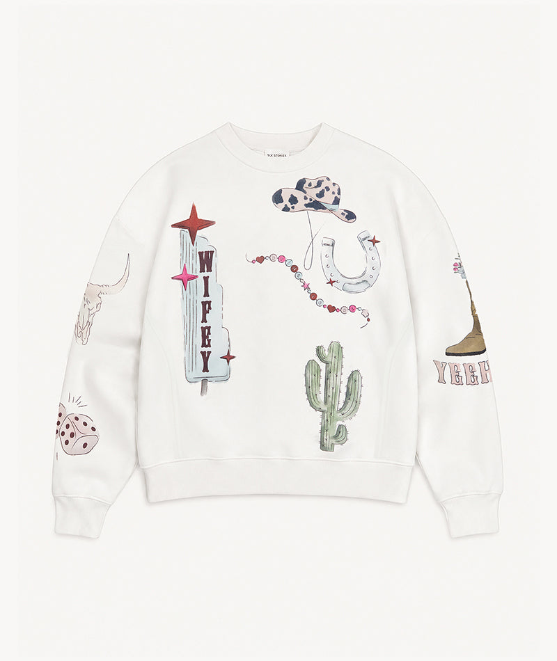 Last Rodeo Destination Sweatshirt - White