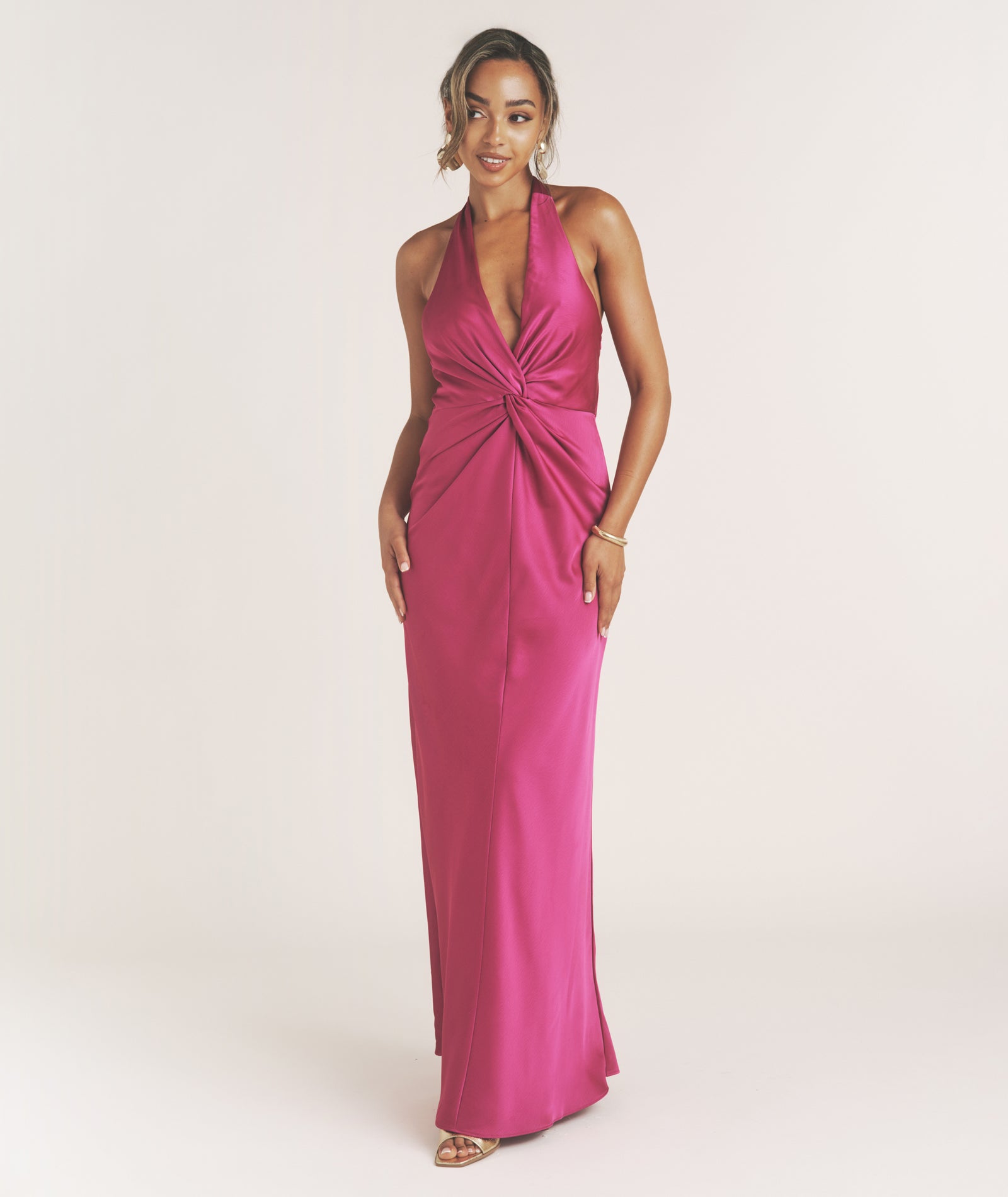 The Printed Knot Waist Detail Dress - Nightpetal main image 0