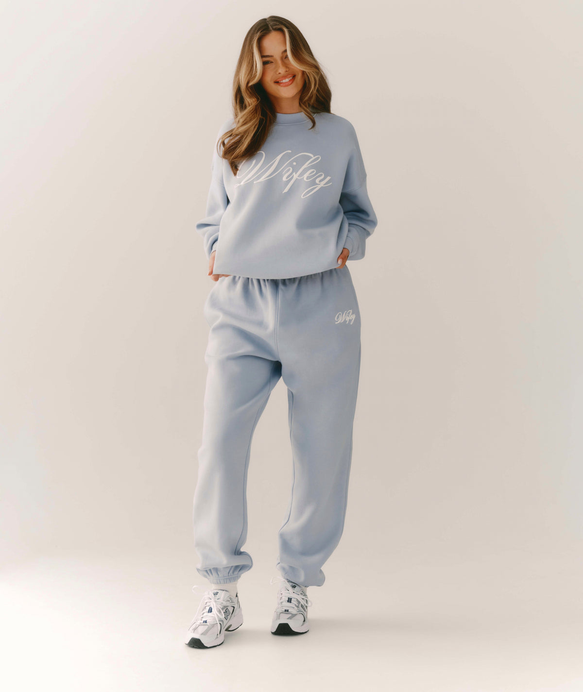 Wifey Graphic Sweatpants - Blue