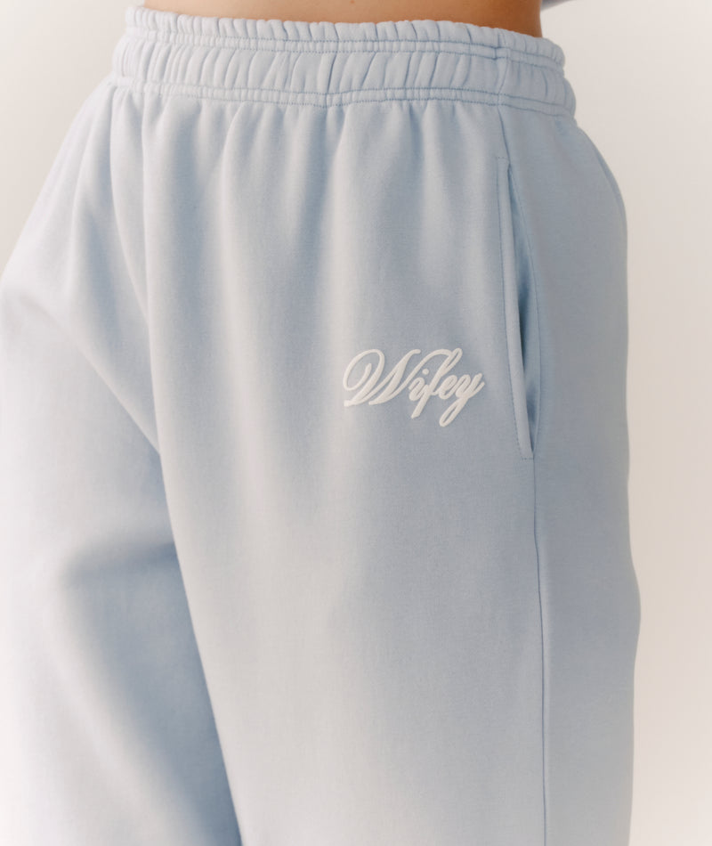 Wifey Graphic Sweatpants - Blue