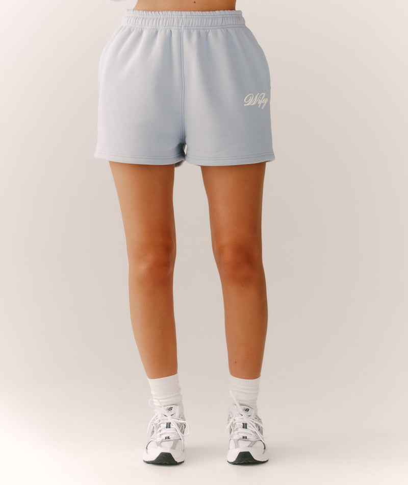 Wifey Graphic Shorts - Blue