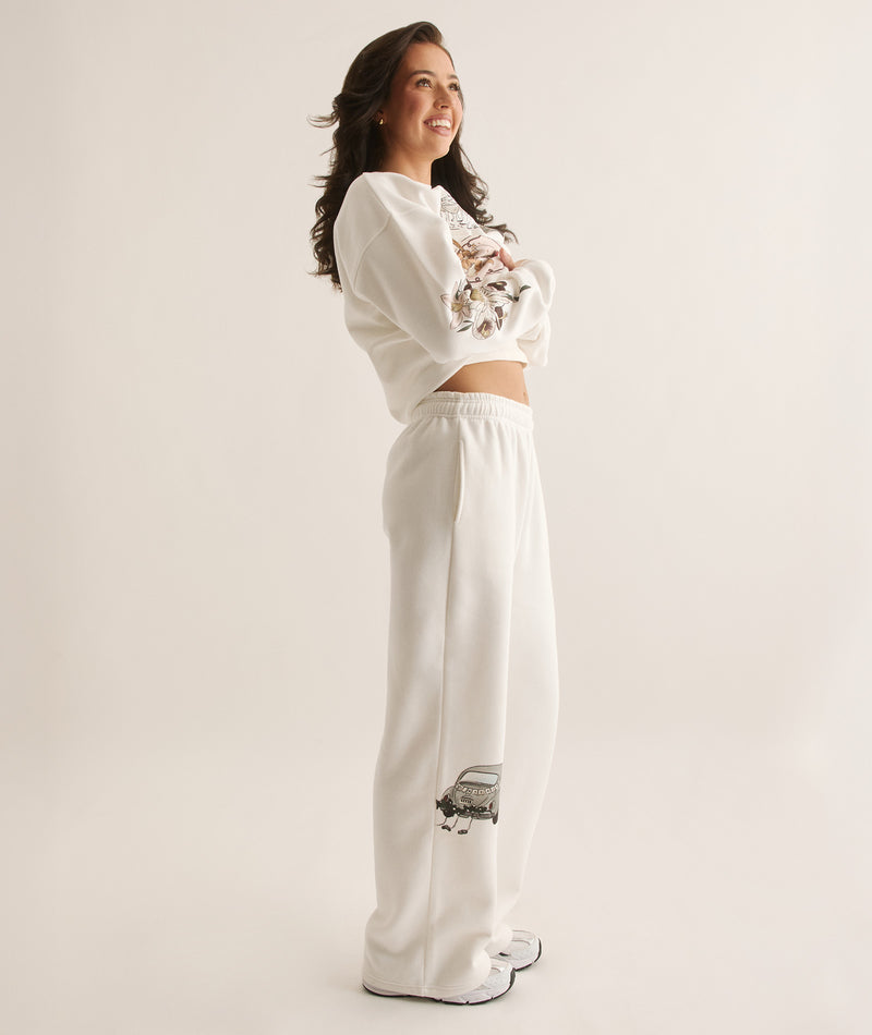 Winter Bride Illustrated Sweatpants - White