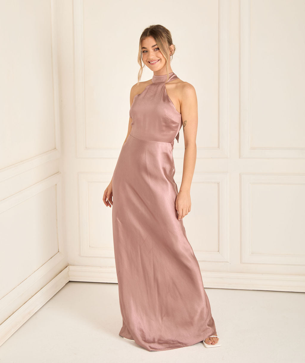 Midi Dress Vila Halterneck Dress ASOS EDITION Ruched Halter Neck Maxi Bridesmaid Dress, Blush/Pink Midi Dress Vila Halterneck Dress ASOS EDITION Ruched Halter Neck Maxi Bridesmaid Dress, Blush/Pink