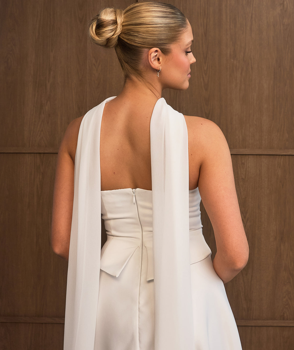 Chiffon Neck Scarf - White