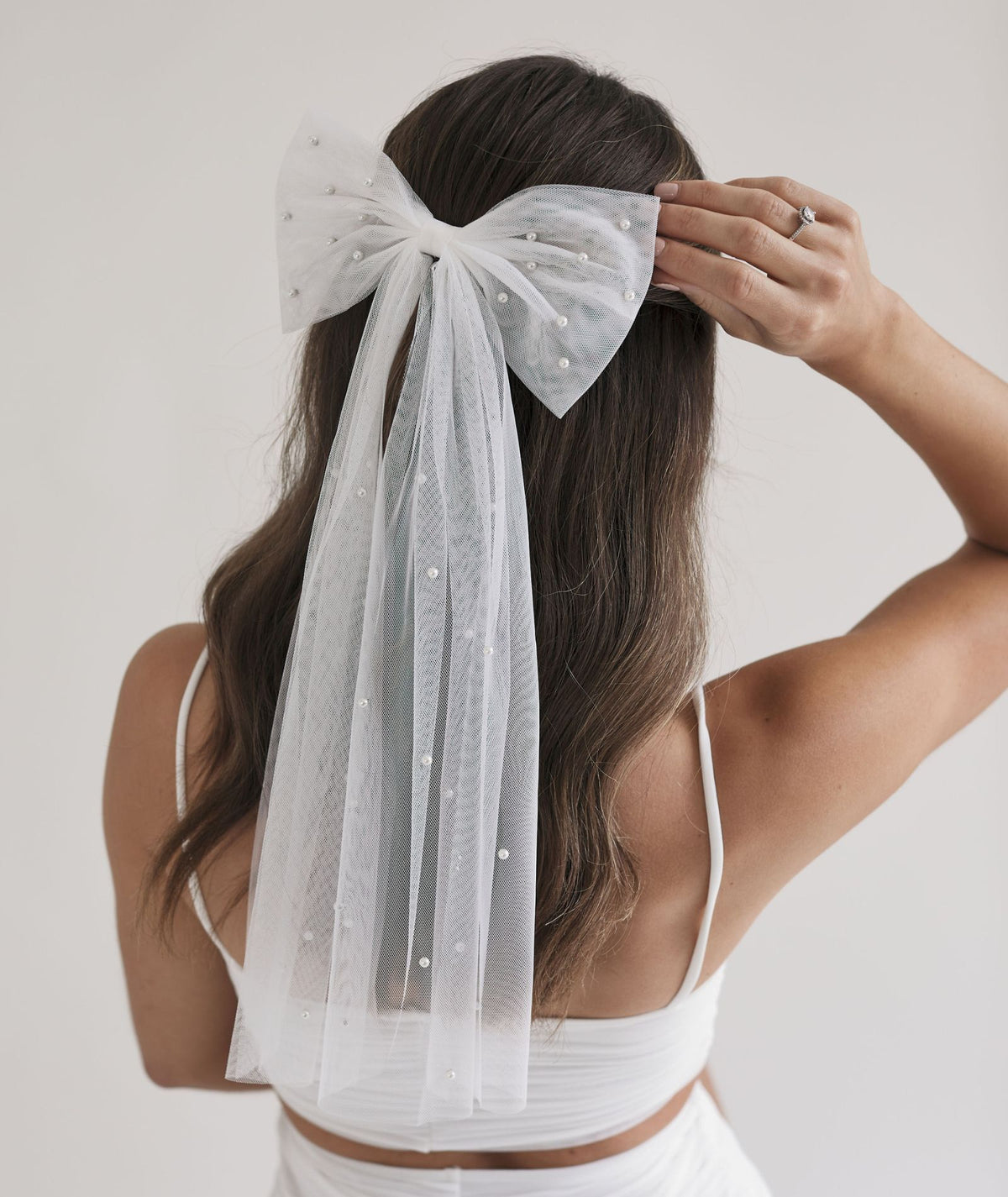 Pearl Bride Hair Bow