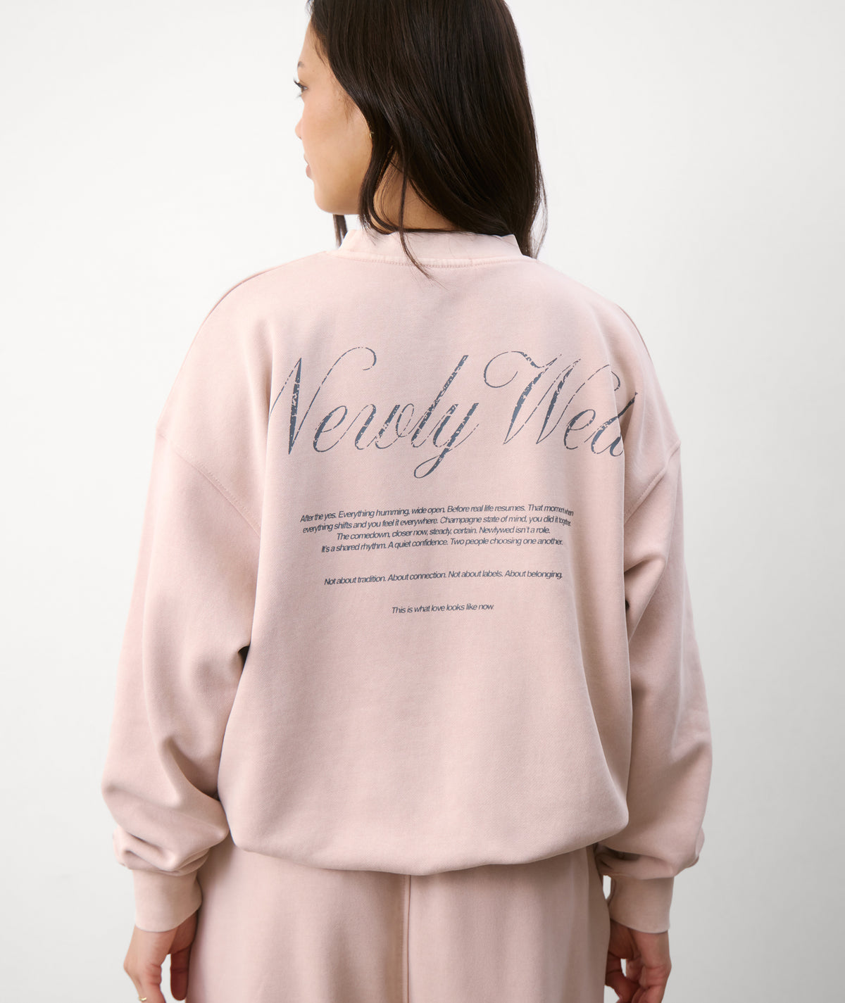 Newly Wed Sweatshirt - Pale Pink