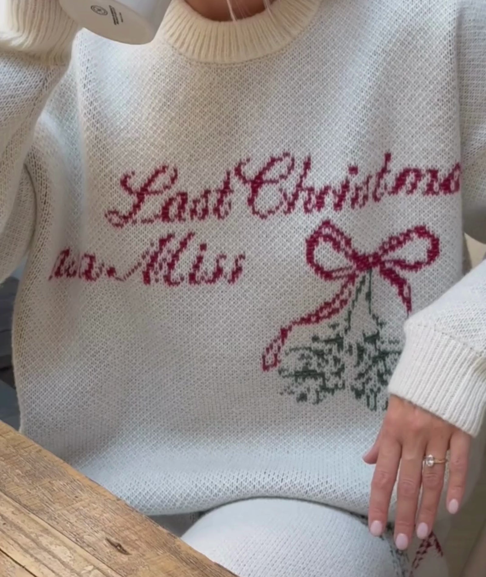 Vintage Last Christmas As A Miss Knit Jumper