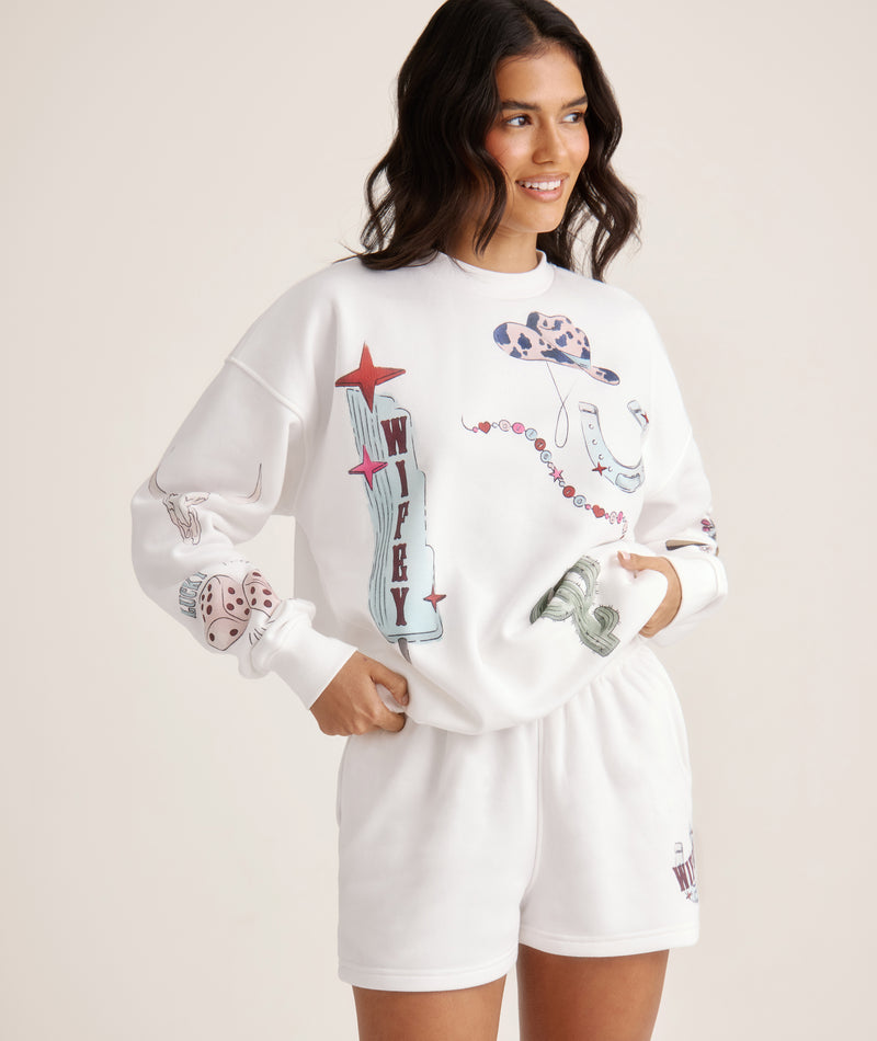 Last Rodeo Destination Sweatshirt - White