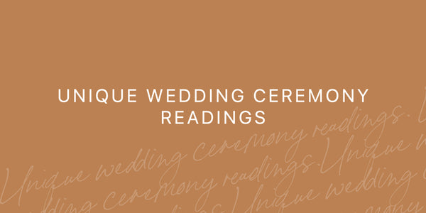 BEST WEDDING BLOG. Wedding ceremony readings you're yet to read.