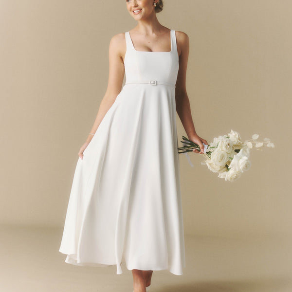 White Bridal Dresses | White Mini, Midi & Maxi Satin Styles | Six Stories White Bridal Dresses | White Mini, Midi & Maxi Satin Styles | Six Stories