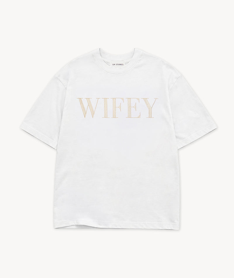 Wifey Statement Tee - White