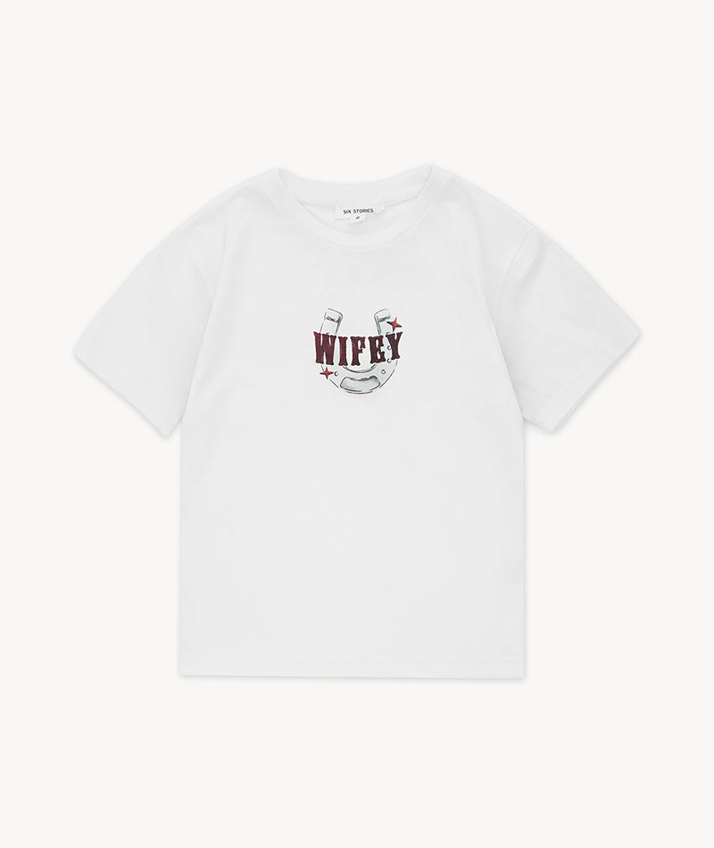 Last Rodeo Wifey Baby Tee - White