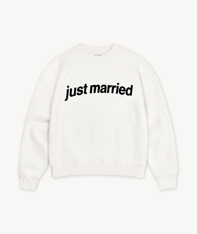 Just Married Sweatshirt - Off White