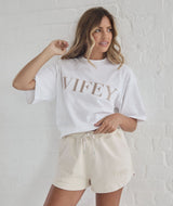 Wifey Statement Tee - White