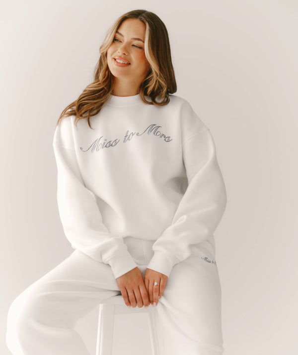 Miss to Mrs Sweatshirt - White