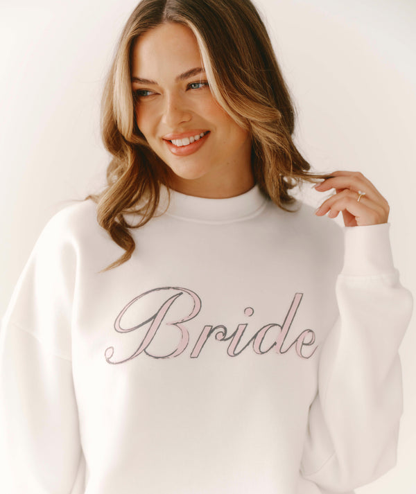 Bride Printed Graphic Sweatshirt - White