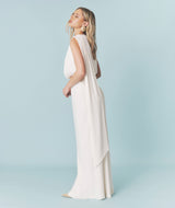 Satin Bias Maxi Skirt - Cream