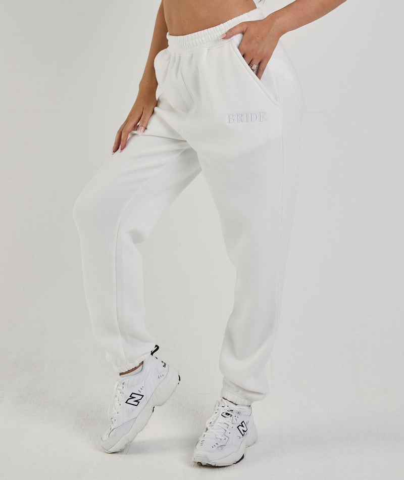 Bride Statement Sweatpants - White