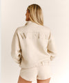 Six Stories Wifey Statement Sweater In Champagne - View #5