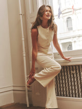 Button Through Tailored Waistcoat - Lemon