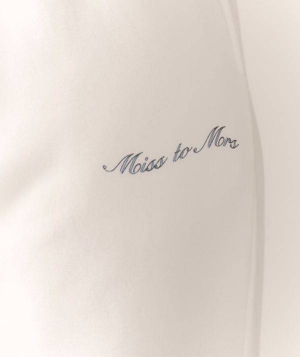 Miss to Mrs Wide Leg Sweatpants - White