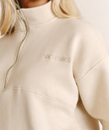 Wifey Quarter Zip Sweatshirt - Champagne