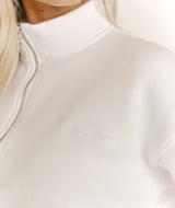 Bride Statement Quarter Zip Sweatshirt - White