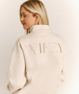 Wifey Quarter Zip Sweatshirt - Champagne