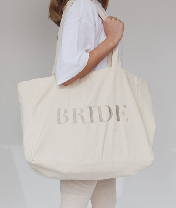 Bride Statement Tote Bag - Champagne