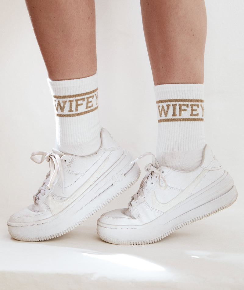 Wifey Socks - Gold