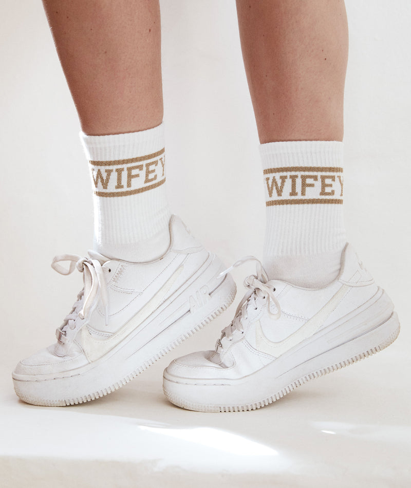 Wifey Socks - Gold