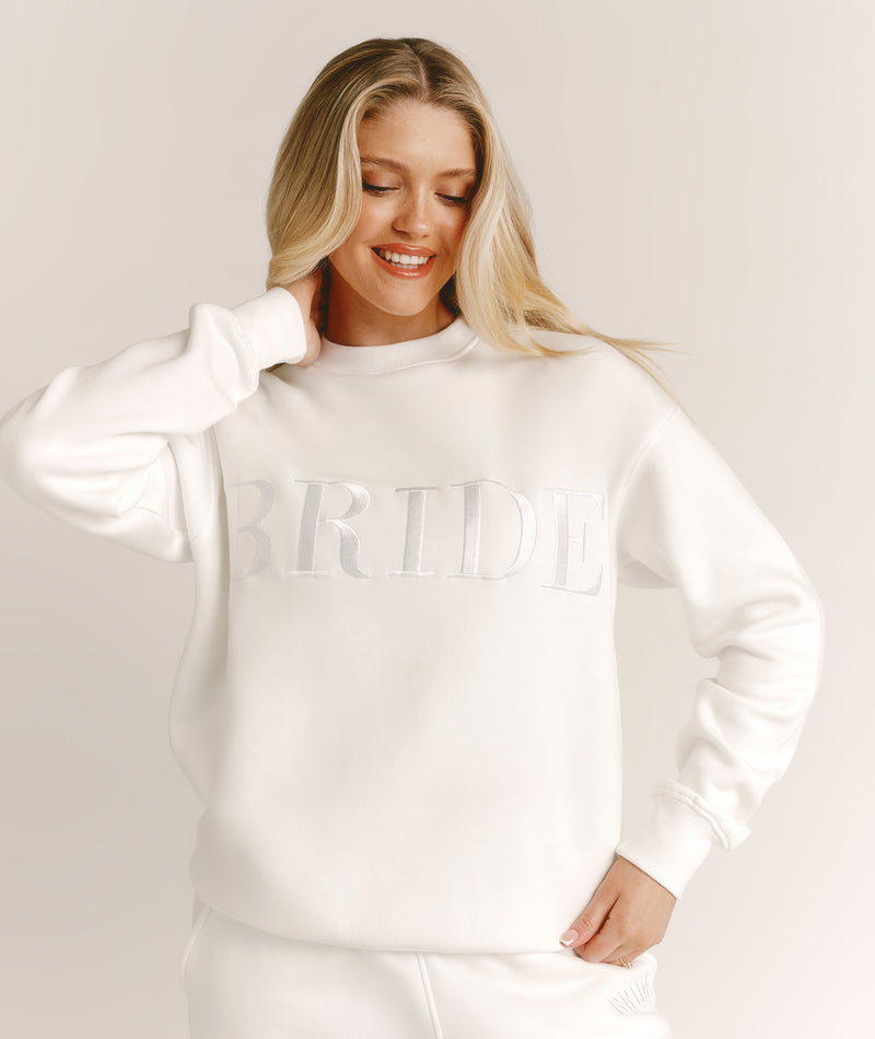 Bride Statement Sweatshirt - White