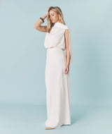 Satin Bias Maxi Skirt - Cream