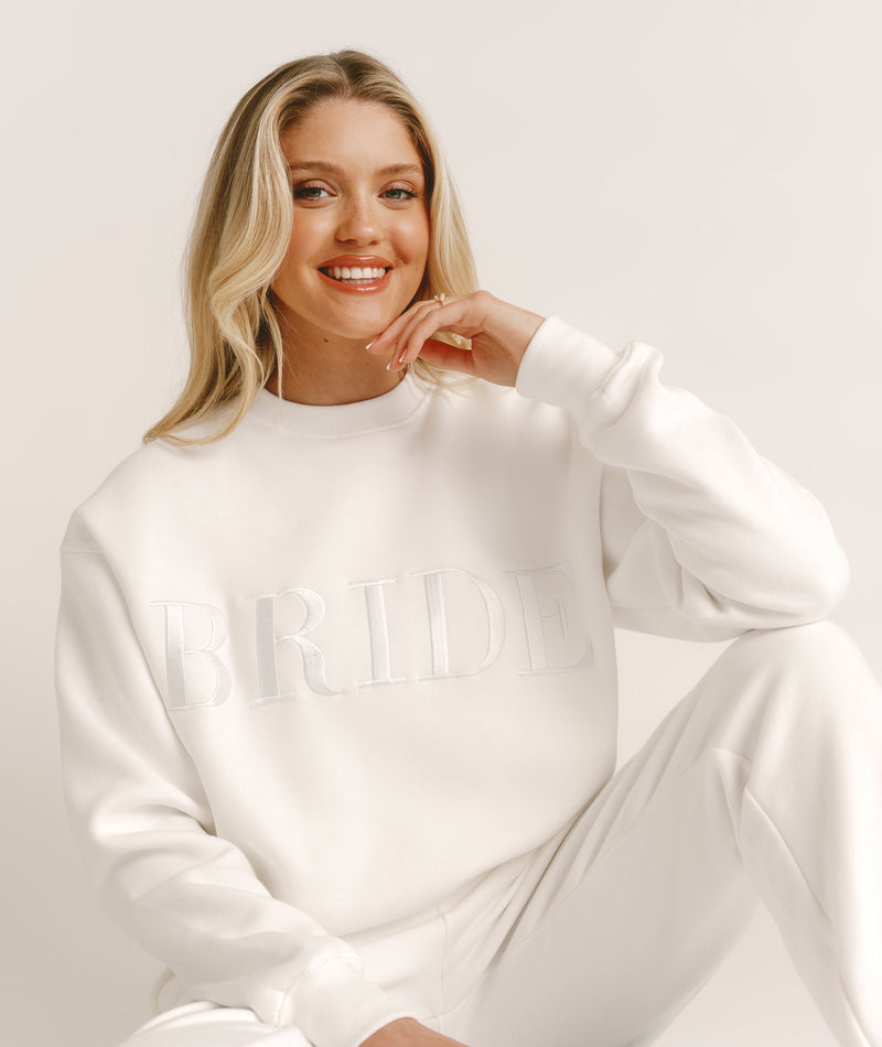 Bride Statement Sweatshirt - White