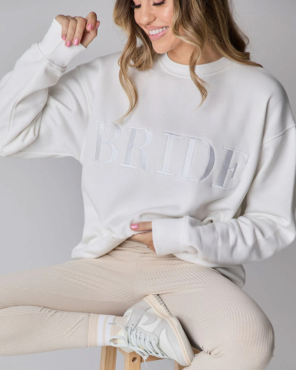 Bride Statement Sweatshirt - White