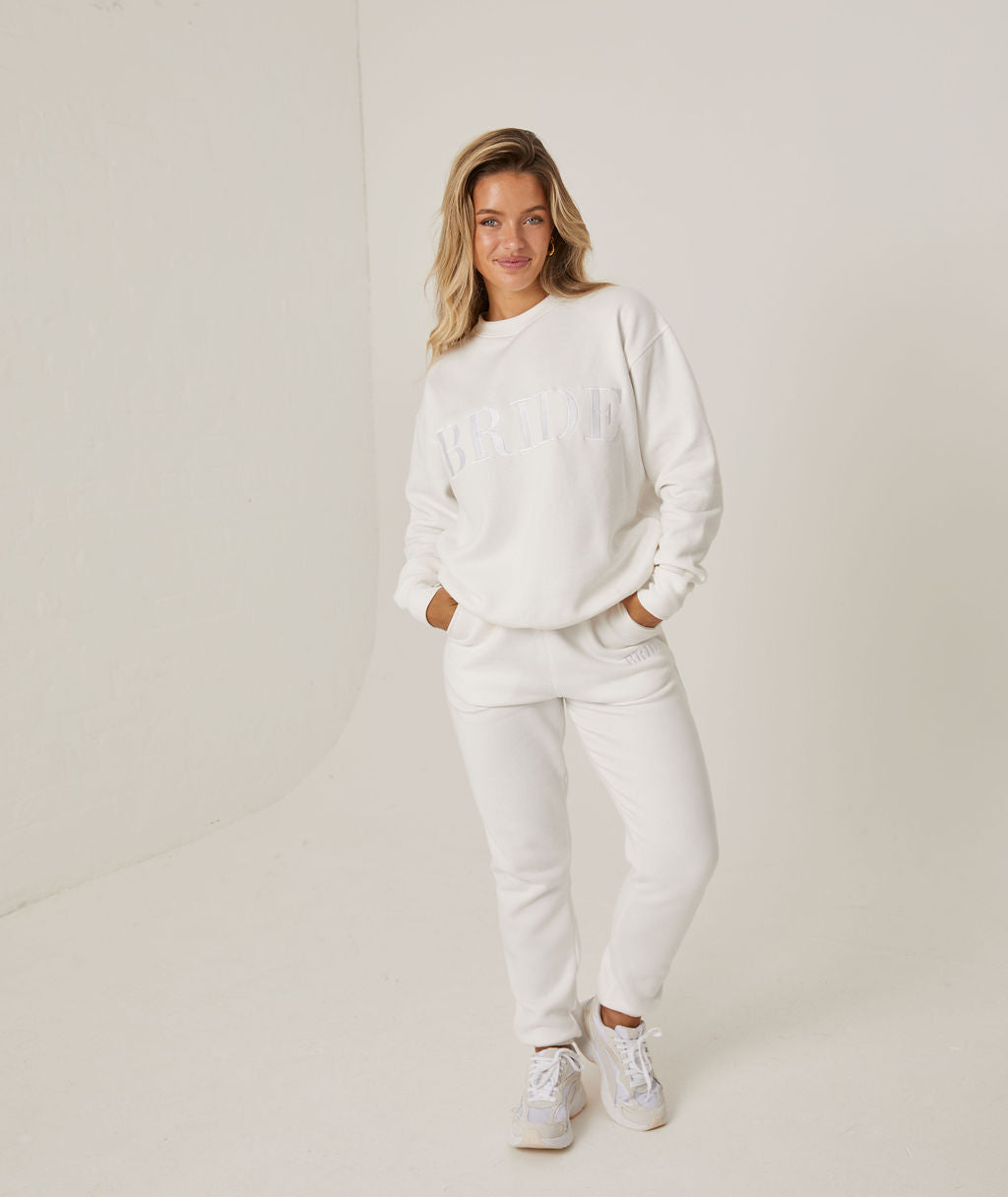 The Bride Wide Leg Sweatpants White main image 1