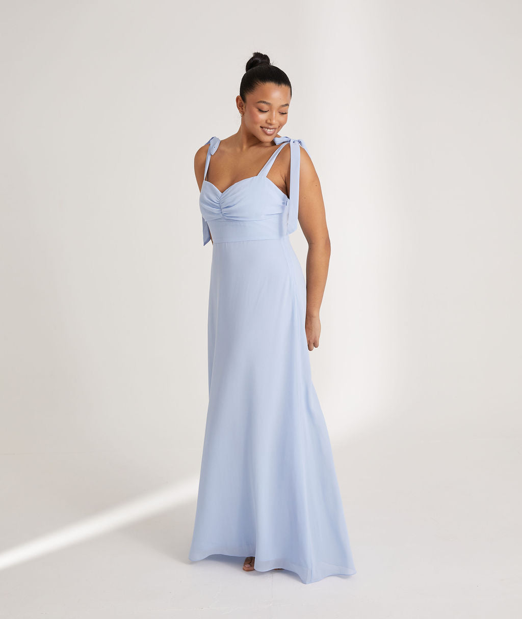 Bow Tie Chiffon Bridesmaid Dress