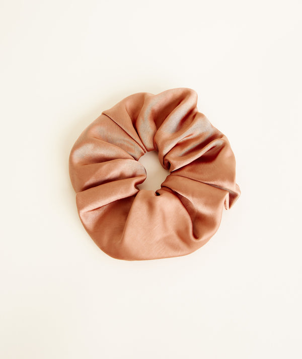 Satin Scrunchie - Burnt Peach