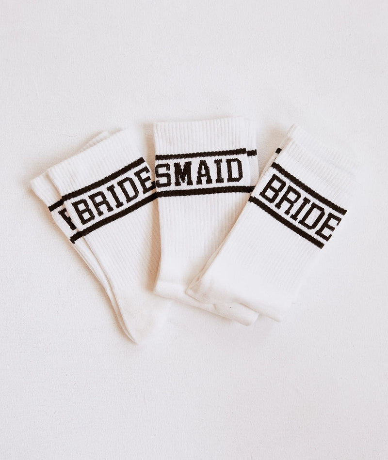 Bridesmaid Socks - Black (3 Pack)