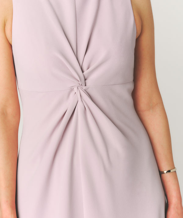 Knot Detail Sleeveless Midi Dress - Pale Lilac