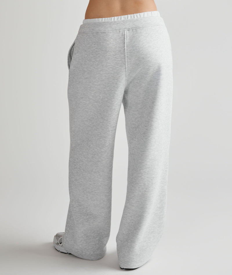 Double Waistband Joggers - Grey Marl