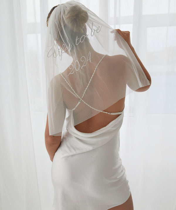 Cowl Satin Mini Dress With Pearl Detail - White