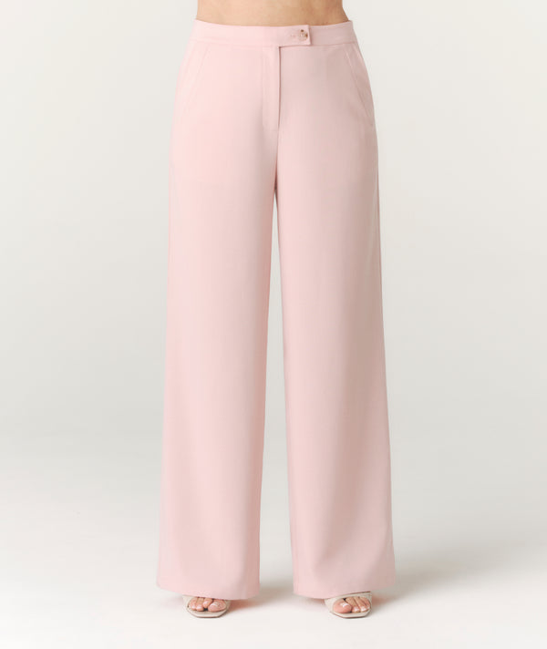 Tailored Wide Leg Trouser - Pink