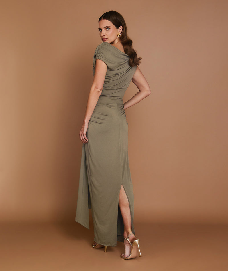 Knot Detail Maxi Dress - Green