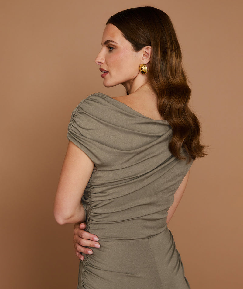 Knot Detail Maxi Dress - Green