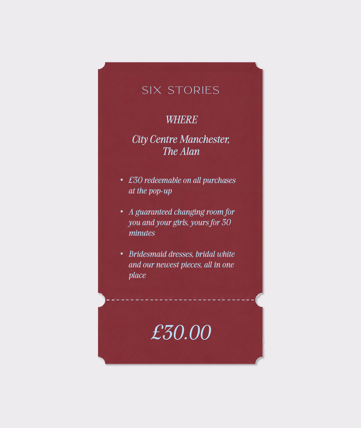 Manchester Pop-Up Ticket