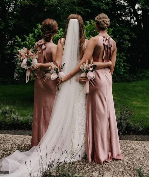 Rosemary Wedding Dress with Cowl Back in White