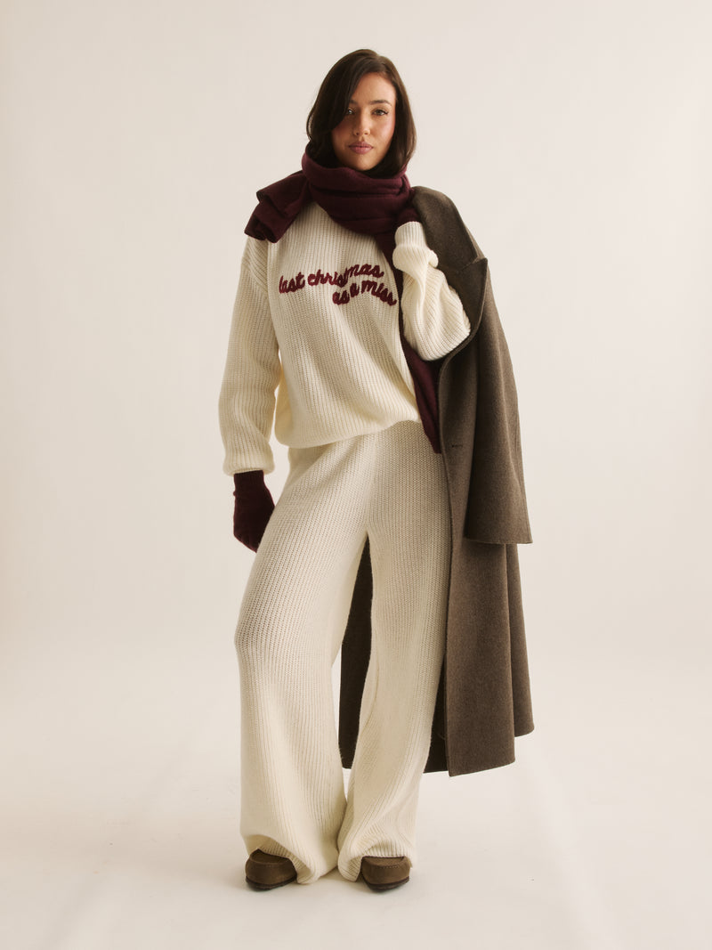 Embroidered Last Christmas As A Miss Knit Jumper