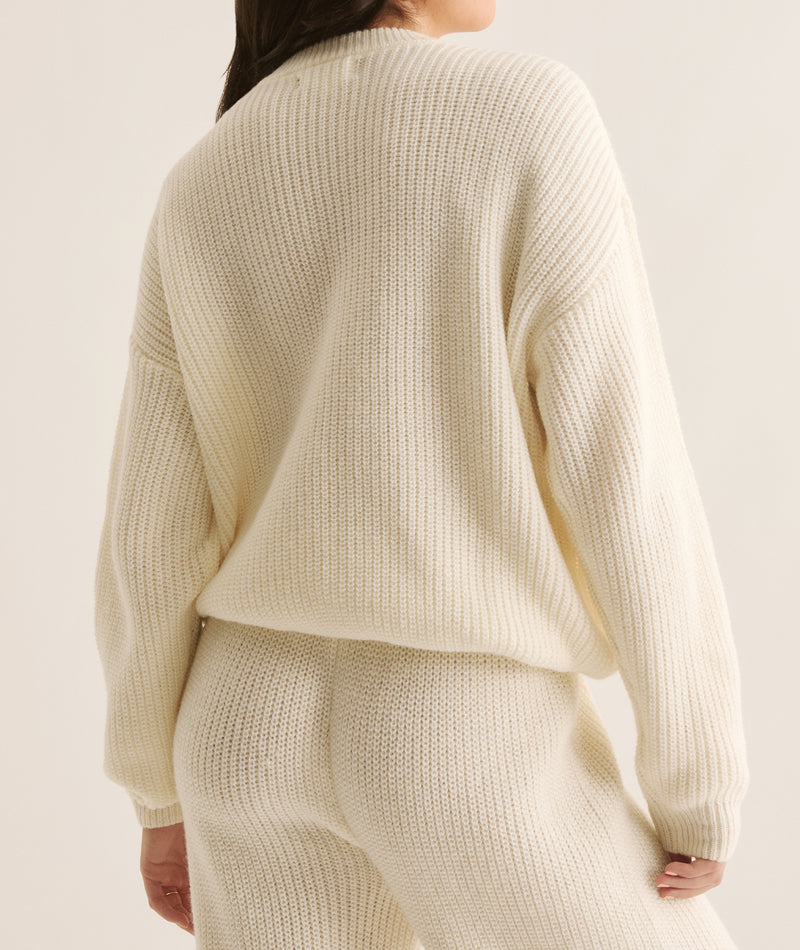 Last Christmas As A Miss Knitted Embroidered Jumper - Cream